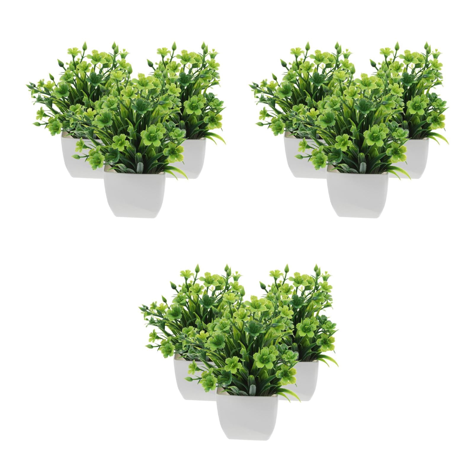9 pcs   Realistic Potted Plants Home and Office Decor Small Fake Plants Shelf Decor Artificial Greenery for Coffee Table Bedroom Dresser and Kitchen Cabinet