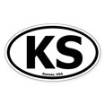 thumbnail image 1 of CafePress - Kansas Oval Sticker - Sticker (Oval), 1 of 1
