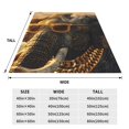 thumbnail image 3 of Bingfone Cool Sunglasses Elephant Art Print Flannel Fleece Blanket Throw Blanket for Bed,Sofa,Couch,Travel,Camping(80"x60" ), 3 of 8