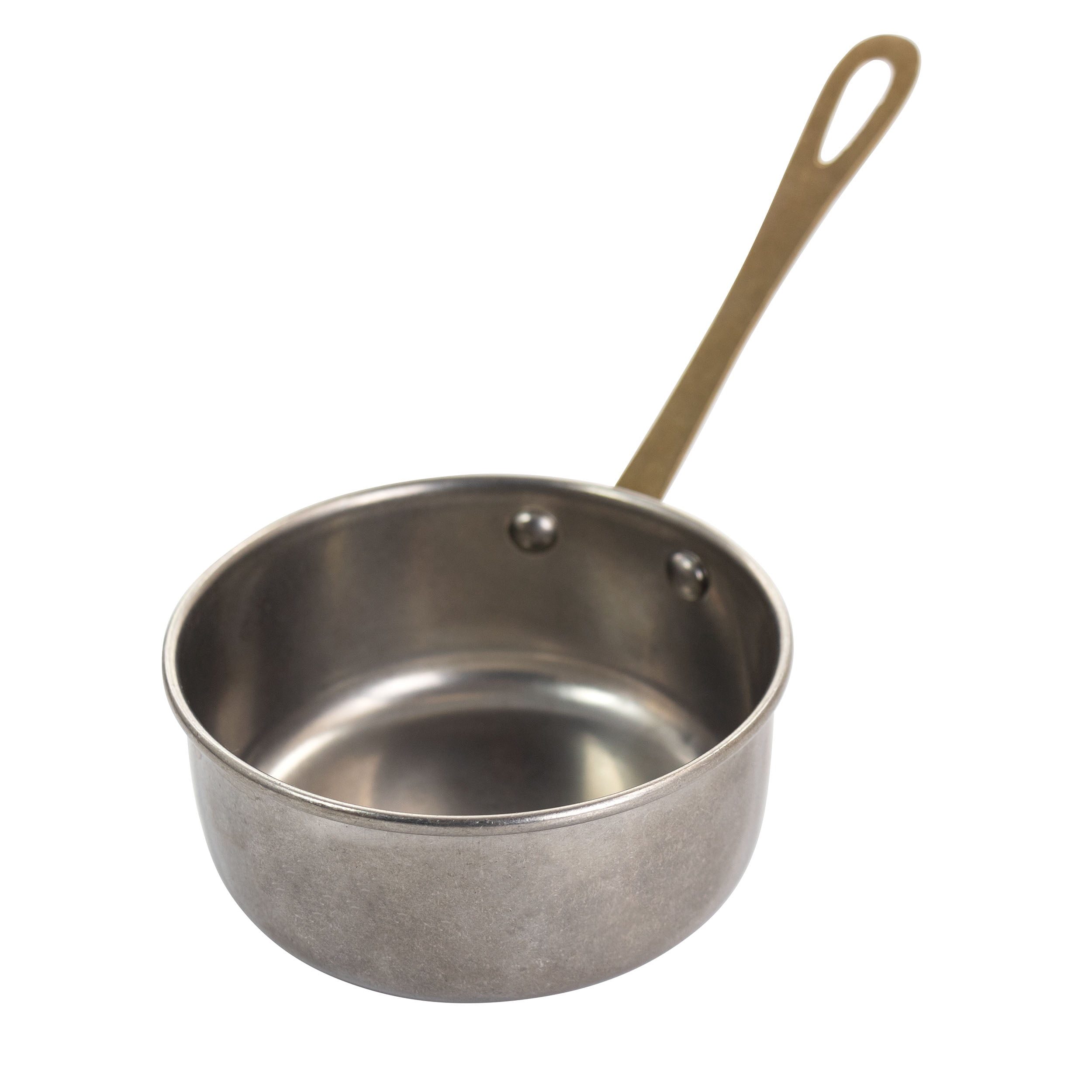 With Handle Sauce Pan Portable Mini Soup Pot Round Stainless Steel Flat-bottomed 