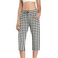 thumbnail image 1 of Capreze Womens Pajama Capri Pants Comfy Tie Dye Sleepwear Nightwear Elastic Waist Yoga Workout Lounge Cropped Pant with Pocket, 1 of 2