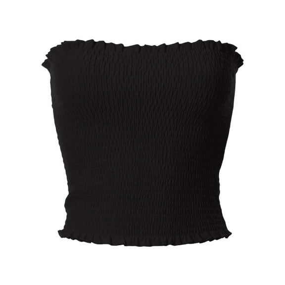 MixMatchy Women's Solid Smocked Tube Top