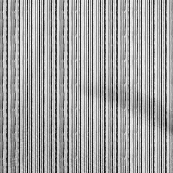 oneOone Polyester Spandex Gray Fabric Stripes Fabric For Sewing Printed Craft Fabric By The Yard 56 Inch Wide