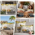thumbnail image 5 of Cute Pig Outdoor Waterproof Pillow Covers, County Sunflowers Truck Farmhouse Black White Plaid Decorative Square Throw Pillowcase Sofa Cushion Sham for Patio/Couch/Chair, 24"x24" 2 Pack, 5 of 8