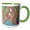 Green/White, variant on 3drose, Art Nouveau Woman. Engaging Fantasy Goddess of Dance and Joy Gift, 15oz Two-tone Black Mug