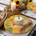 thumbnail image 6 of Fall Forest Round Braided Placemats Set of 4, Oil Painting Fox Heat Insulation Place Mats Washable Non-Slip Table Mats for Kitchen Dining Party, 15 Inches, 6 of 9