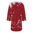 thumbnail image 5 of Women's Fleece Plush Robe Long Warm Plush Bathrobe Loungewear Jacket Printed Comfort Robe, 5 of 5