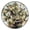 Black, variant on 9.84in Painting Flowers PVC Canvas Wall and Table Clock with Canvas Texture, Black or Gold Hands
