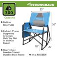 thumbnail image 2 of STRONGBACK Outdoor Chair Director Portable Camping Chair with Lumbar Support - Cupholder &Pocket Included - Heavy-Duty Foldable Chair - Rocker/Blue, 2 of 9