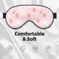 thumbnail image 3 of Naloa Rabbit And Peach Print Sleep Mask for Sleeper, Light Blocking Sleeping Eye Mask for Women Men, Eye Shade with Adjustable Strap for Travel, Nap,Meditation, 3 of 7