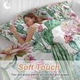 thumbnail image 4 of 3 Piece Pink Succulent Duvet Cover Set California King,Microfiber Comforter/Quilt Cover with Corner Ties and 2 Pillowcases,Green Cactus Pastoral Watercolor All Season Soft Bedding with Zipper Closure, 4 of 8