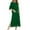 Green, variant on Robes For Women Zipper Front Bathrobe Half Sleeve House Coat Long Nightgown With Pockets Soft Loungewear S-3XL