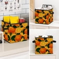 thumbnail image 7 of RATGDN Collapsible Fabric Cube Storage Bin with Double Handles for Living Room Bedroom Office Black - Orange Juice Fruit, 7 of 7