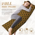 thumbnail image 4 of KLL Beautiful Sunflower Pattern Long Body Pillow Cover,20x60 Body Pillow Cases,Soft Brushed Microfiber Invisible Zipper Design-Pillow core not included, 4 of 7
