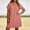B_Pink, variant on Womens Plus Size V-Neck Short Sleeve T-Shirt Dress Casual Textured Loose Fit Summer Fashion Shift Dress Pink XXL