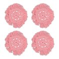 thumbnail image 5 of Posavasos tejidos de hilo de algodón con borla, redondos, Color puro, elegantes, DIY, pintalabios, almohadillas para ollas, color rosa, 4 Uds., 5 of 5