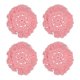 thumbnail image 5 of 4 posavasos tejidos de hilo de algodón con borlas redondos de color puro elegantes para hacer tú mismo pintalabios, color rosa, 5 of 10