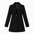 thumbnail image 6 of cocolona Single Breasted Overcoat for Women Winter Elegant Long Sleeve Notch Lapel Classic Peacoat Dressy Casual Solid Color Long Winter Jacket, 6 of 7