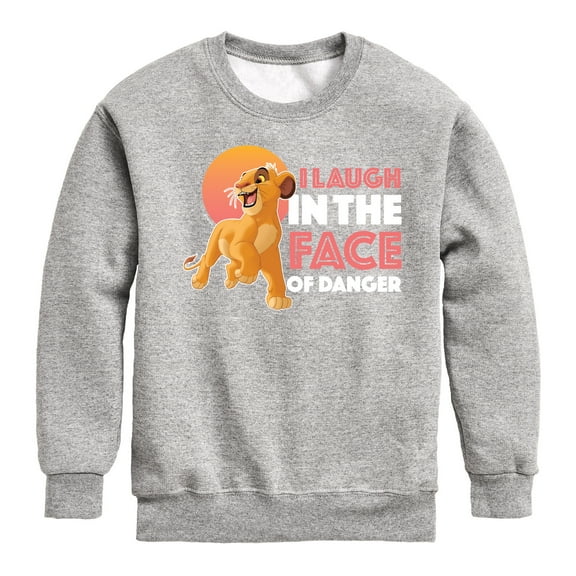 The Lion King - Simba - I Laugh in the Face of Danger - Toddler & Youth Crewneck Fleece Sweatshirt