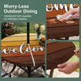 thumbnail image 5 of Round Outdoor Tablecloth with Umbrella Hole and Zipper, Brown Ombre Wooden Plank Tablecloth with Elastic Waterproof, Farmhouse Vintage Stripes Patio Table Covers for 55" - 60" Picnic Pool Tables, 5 of 9