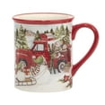 thumbnail image 2 of Certified International  Red Truck Snowman 16 oz. Mugs, Set of 4, 2 of 5