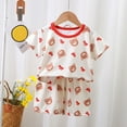 thumbnail image 4 of Gubotare Outfits for Toddler Girls Toddler Girl Summer Outfits Kids Baby Spring Patchwork Short Sleeve Tshirt Shorts Girls Clothes 6T 7T (Red,6-7 Years), 4 of 4