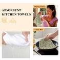 thumbnail image 6 of Green Floral Kitchen Towel Dish Cloths Set of 3, Microfiber Soft Kitchen Hand Towels, Vintage Rustic Botanical Spring Absorbent Quick Drying Dishcloths 18 x 28 Inches, 6 of 8