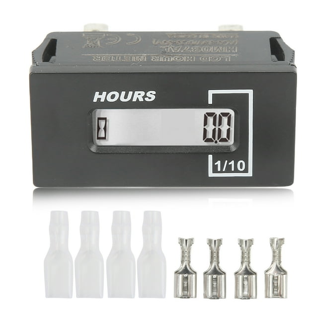 Contador horario digital, tacómetro LCD digital Contador horario reiniciable Contador horario Máxima confiabilidad