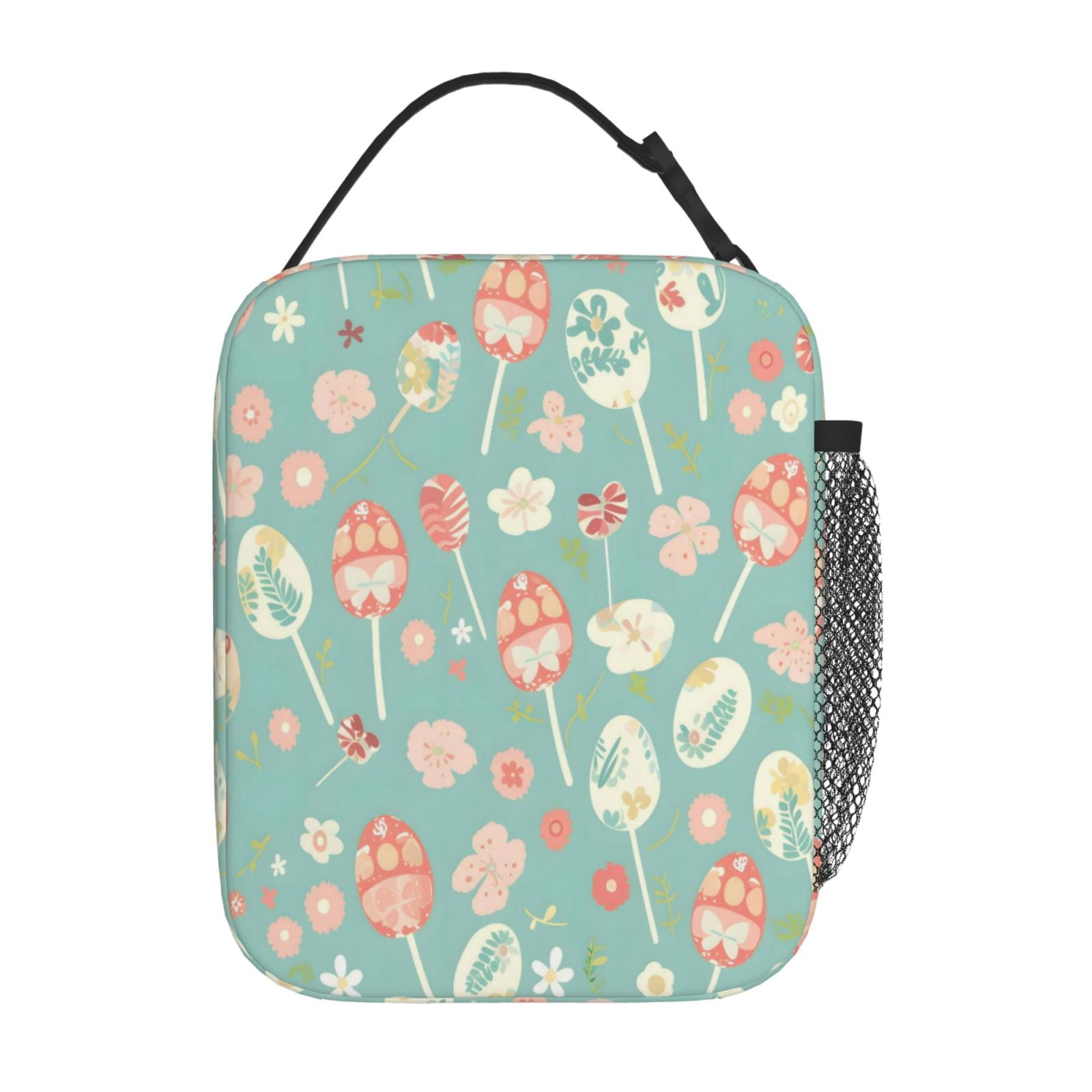 Lunch Bag For Women Men Insulated Portable Lunch Box Bento Box Office Picnic Travel Cooler Bag Pastel Easter Eggs