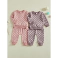 thumbnail image 3 of Miaouyo 0-4T Toddler Baby Girls Fall Clothing Set Fashionable Long Sleeve Dot Pullover with Pants 2 Pcs Fall Outfit, 3 of 9