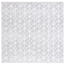 SAFAVIEH Amelia Floella Geometric Area Rug, Grey/Ivory, 6'7" x 6'7" Square