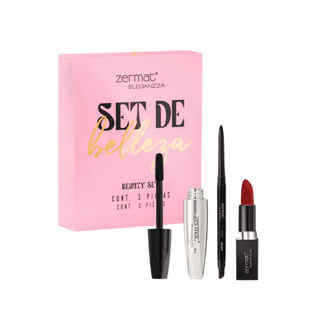Set Belleza Eleganzza Máscara, Labial Y Delineador Zermat