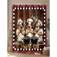 thumbnail image 4 of Red Chef Small Stall Shower Curtain, Waterproof Shower Curtains for Bathroom, Kitchen Gourmet Black Plaid Vintage Washable Fabric Cloth Bath Curtain for Bathtub Decoration with Hooks 36x72 Inches, 4 of 6