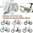 thumbnail image 2 of TETSELF Bicycle Cover, Waterproof Outdoor Bike Cover with UV Sun & Wind Protection, Dustproof with Lock Hole, Silver, 2 of 7