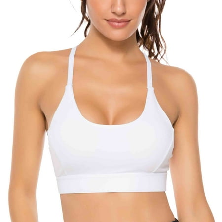 

Leisure Bras Sports Bra for Women Fitness Sports Bra Full Size White M