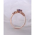 thumbnail image 5 of HeartsAndYou 2ct Natural Purple Amethyst Engagement Ring 14k SOLID Rose Gold Marquise Accent, 5 of 9