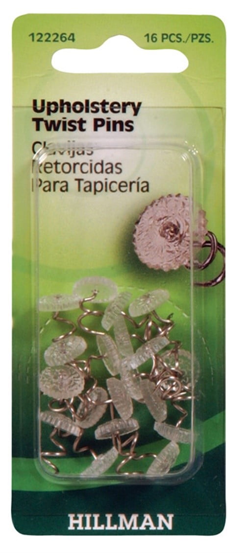 Hillman Fasteners 122264 Upholstery Twist Pins, 16Pack