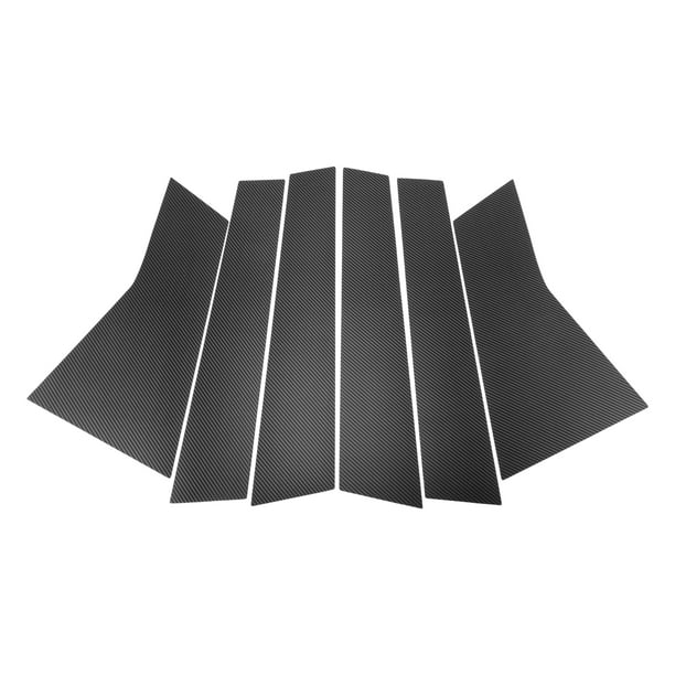Recorte de ventana del pilar de la puerta del automóvil Unique Bargains 6 Pcs para Acura RDX 2019-2024 Fibra de carbono negra
