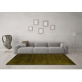 thumbnail image 3 of Ahgly Company Machine Washable Indoor Round Abstract Yellow Contemporary Area Rugs, 6' Round, 3 of 4