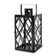 thumbnail image 6 of Llinc Store 14"H Modern Lantern Stainless Steel & Tempered Glass Hexagonal Structure Outdoor Lantern, Black, 6 of 9
