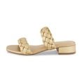 thumbnail image 2 of CUSHIONAIRE Women's Nan Two Band Braided Low Block Heel Slide Sandal +Memory Foam, 2 of 5