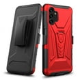 thumbnail image 4 of SPY CASE for Samsung Galaxy A13 5G/4G Case with Tempered Glass Screen Protector Hybrid Cover with Kickstand Phone Belt Clip Holster - Red, 4 of 8