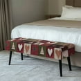 thumbnail image 2 of POLERO Stretch Dining Bench Cover Xmas Decor Anti-Dust Removable Bench Covers Slipcover Washable Seat Cushion Protector for Bedroom, Kitchen, Hotel, Banquet, 2 of 7