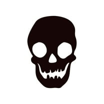 Vinyl Wall Art Decal - Skull - 29" x 20" - Scary Death Halloween Seasonal Decoration Sticker - Teens Adults Indoor Outdoor Wall Door Window Living Room Office Decor (29" x 20"; Black)