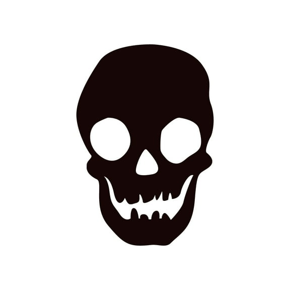 Vinyl Wall Art Decal - Skull - 29" x 20" - Scary Death Halloween Seasonal Decoration Sticker - Teens Adults Indoor Outdoor Wall Door Window Living Room Office Decor (29" x 20"; Black)