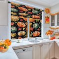 thumbnail image 2 of Pumpkin Thanksgiving Black Orange Kitchen Curtains Fall Autumn Halloween Window Curtains Valance and Tier Set 36 Inch Rod Pocket Short Tier Curtain for Room, Cafe Kitchen Decor, 2 of 6