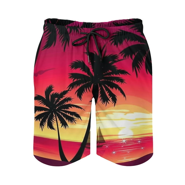 PEASKJP Short Classique Homme Séchage Rapide Pêche Randonnée Travail Short Cargo Ample, Rouge TTTG