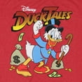 thumbnail image 2 of Disney Men's Duck Tales Scrooge McDuck Money Bags Red Heather T-Shirt, 2 of 3