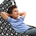 thumbnail image 1 of Grunge Lounger Chair Bag, Sketchy Vintage Illustration of Monotone Circular Motifs, High Capacity Storage with Handle Container, Lounger Size, Charcoal Grey Champagne, by Ambesonne, 1 of 5