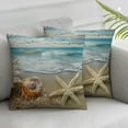 thumbnail image 3 of Chilfamy Beach Pillow Cover Summer Starfish Seashell on Beach Nautical Long Pillow Case with Zipper Decorative Bedding Pillowcase Coastal Pillow Covers Soft Cushion Pillow Case for Home,2pcs, 3 of 7